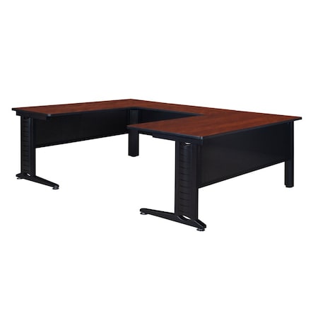 Regency Fusion U-Desk Shells, 96 D X 29 H, 66 W X Wood, Metal, Cherry MUDS663042CH